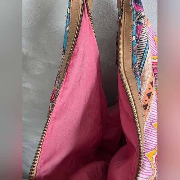 Boho Chic Coloful Hippie Hobo Roomy Shoulder bag Slouchy Made In India 29x18 - Picture 12 of 13